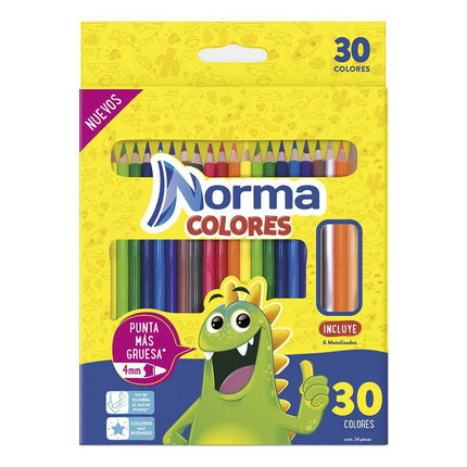Colores Norma Largos Tradicionales x30 | Set Escolar