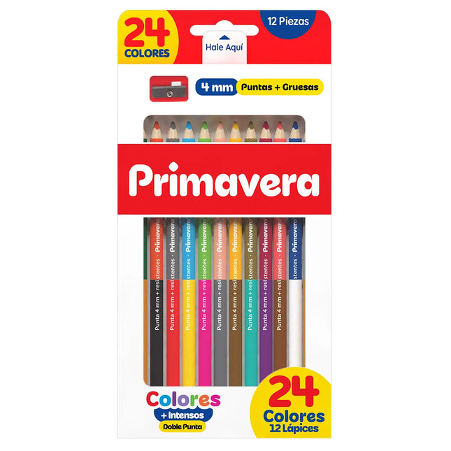 Colores Doble Punta Primavera x12 | 24 Colores