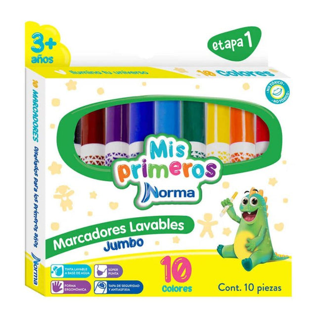 Marcadores Lavables Norma Jumbo | Colores Creativos