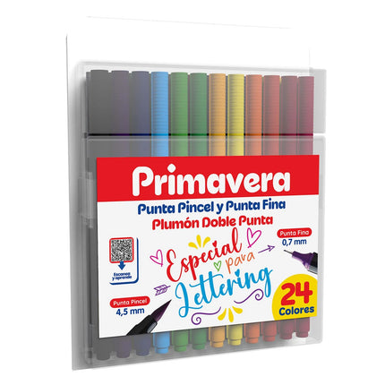 Plumón Doble Punta para Lettering x24 | Colores Vibrantes