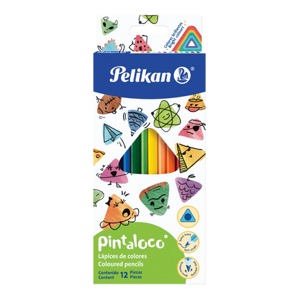 Lápices de Colores Pintaloco x12 | Pelikan Escolar