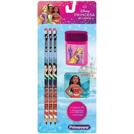 Set Lápiz x3 + Borrador + Sacapunta | Kit Niña