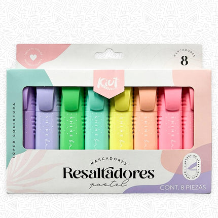 Resaltadores Pastel x8 | Estudio y Organización Suave