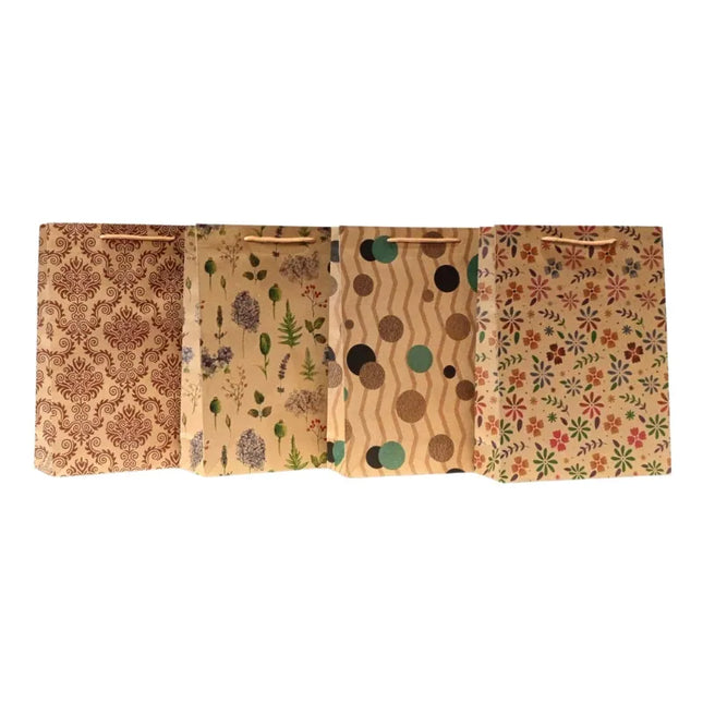 Bolsa Papel Kraft Estampada 24.5 X 18.5 X 7.5 Cm
