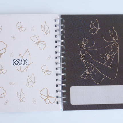 Cuaderno con Hojas Cafés | Diseño Natural y Original
