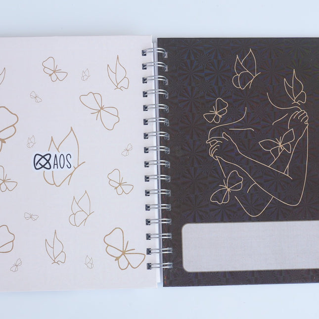 Cuaderno con Hojas Cafés | Diseño Natural y Original