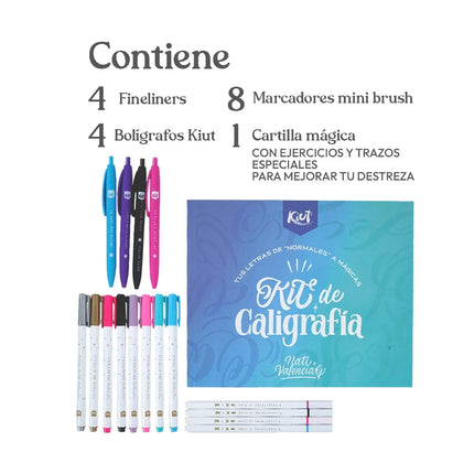 Kit de Caligrafía Kiut by Naty Valencia | Aprende Lettering