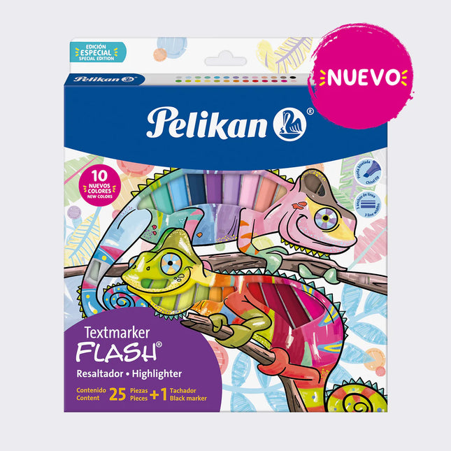 Resaltadores Textmarker Flash Camaleón x26 Pelikan