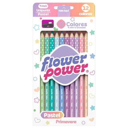 Colores Flower Power Pastel x12 | Set Creativo Suave