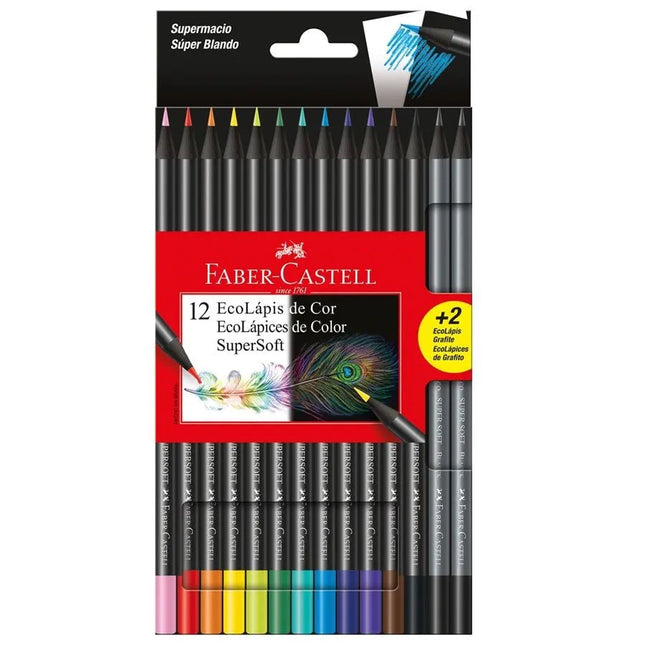 colores x 12 Supersoft + 2 Grafito | Faber-Castell