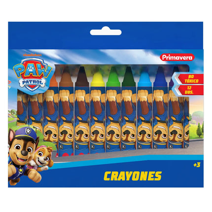 Crayones Paw Patrol Preescolar x12 | Colores Infantiles
