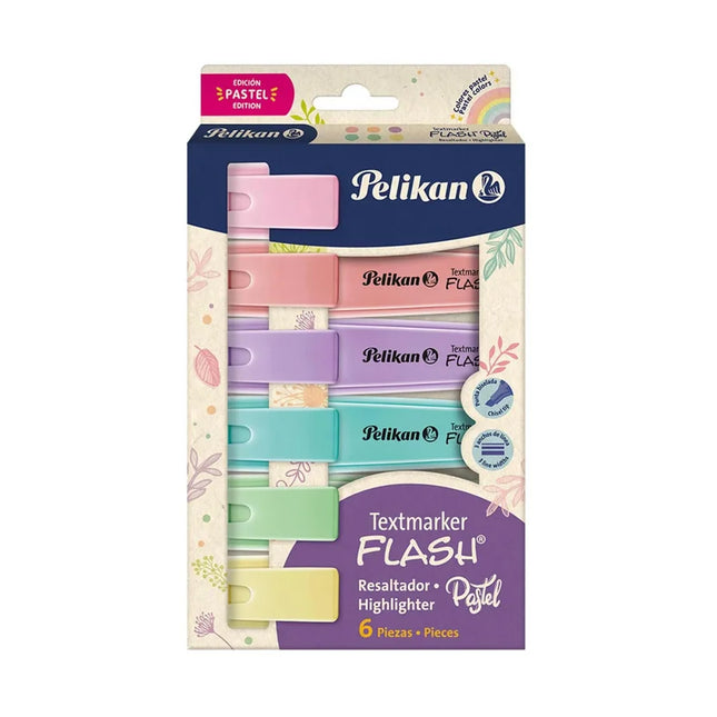 Textmarker Flash Pastel x6 | Resaltadores Pastel