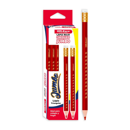 Lápiz rojo chequeo JUMBO triangular