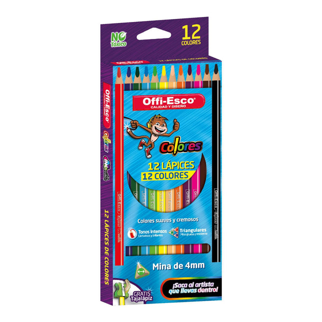 Colores Triangulares 12 Unds. Unicolor