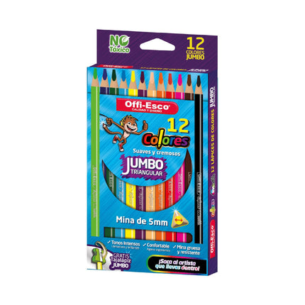 Colores JUMBO Triangulares 12 Unds. Unicolor