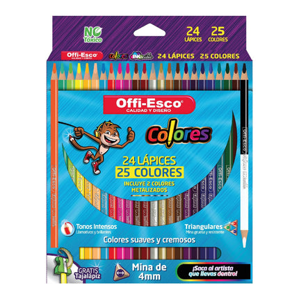 Colores Triangulares 24 lápices / 25 colores
