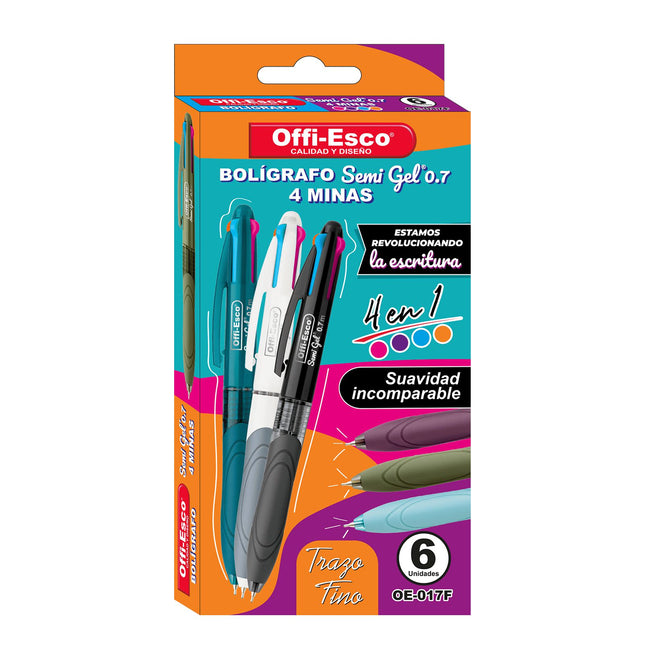 Bolígrafo OE-017F 4 EN1 0.7 mm Fantasía