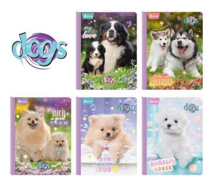 Cuaderno Cosido 100 Hojas Cuadriculado Dogs