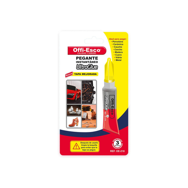 Pegante instantáneo UltraGlue de 3 gramos