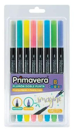 Punta pincel primavera d/punta pastel x8primavera