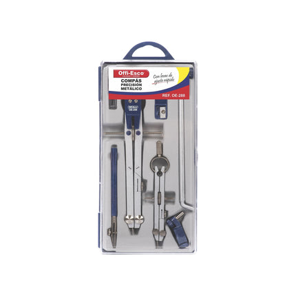 Compás de precisión metálico x 2 + 5 accesorios