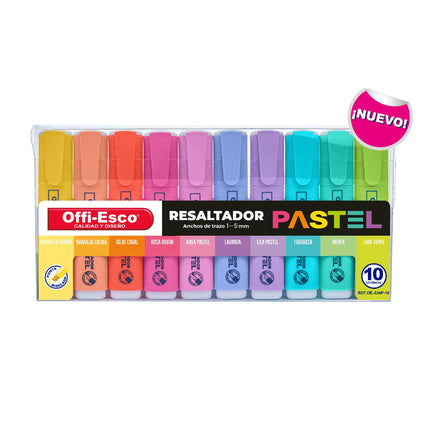 Resaltador pastel cuerpo plano OE-534p-10