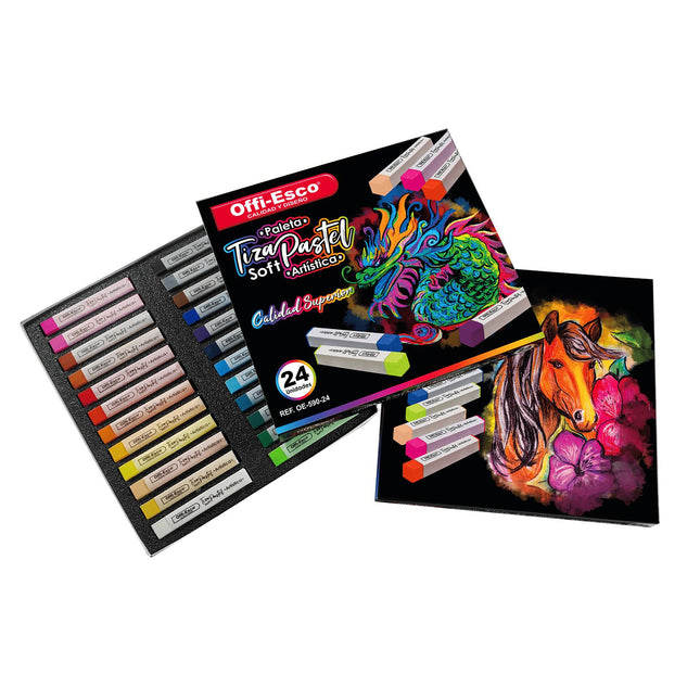 Tiza OE-590-24 Paleta Tonos Pastel 24PC