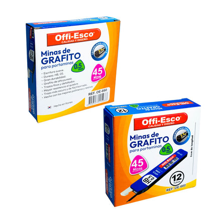 Minas de grafito para portaminas 0.5 mm Oe-660