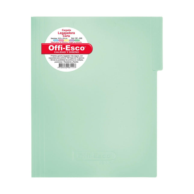 Carpeta legajadora carta, con gancho