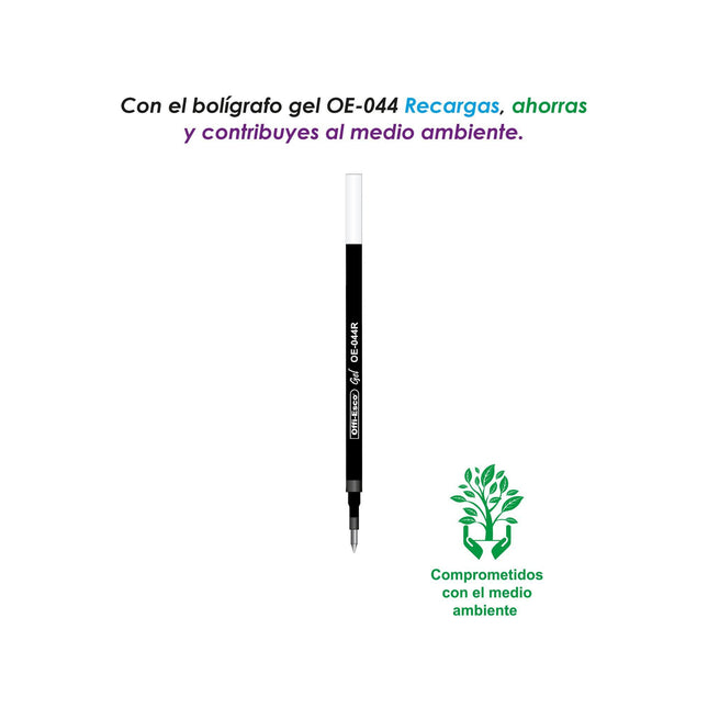 Recarga para bolígrafo gel OE-044 0.7 m