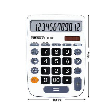 Calculadora Electrónica Mediana 12 dígitos