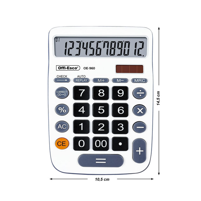 Calculadora Electrónica Mediana 12 dígitos