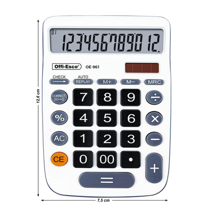 Calculadora electrónica Grande 12 dígitos
