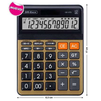 Calculadora electrónica 12 dígitos