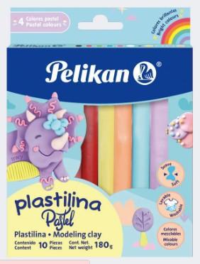 Plastilina barras c/10 colores pastel
