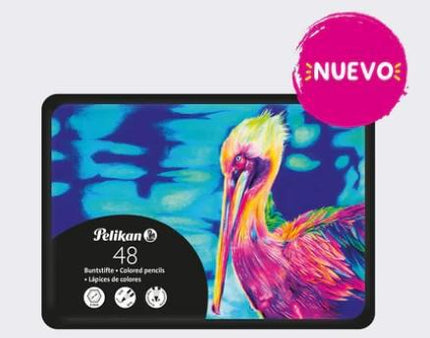 Lapices de colores super premium C/48 hexagonal (Caja metalica)