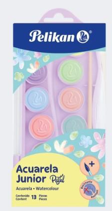 Acuarela junior est/12 colores pastel
