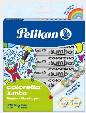 Est 8 plumón colorella jumbo