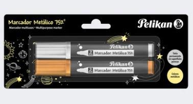 tj/2 marcador metálico 752 oro & plata