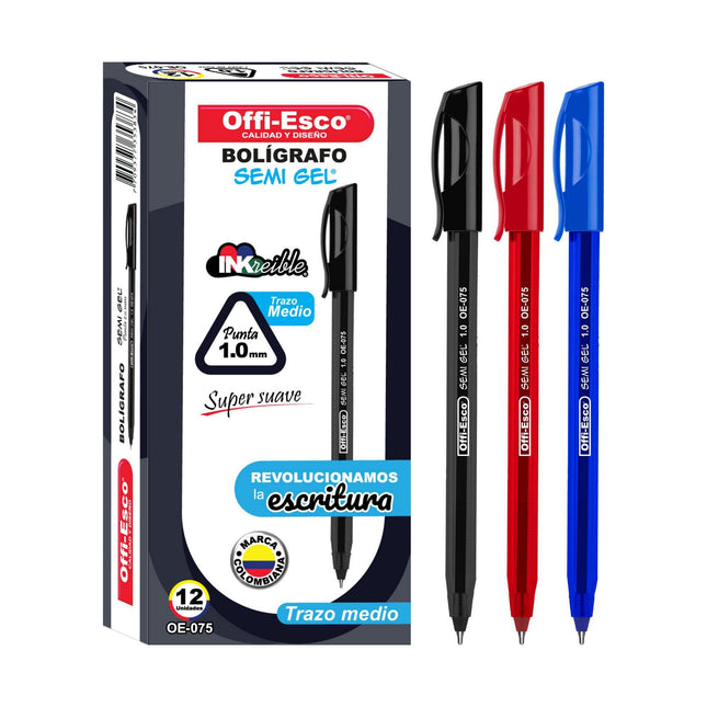 Bolígrafo semi gel 1.0 m