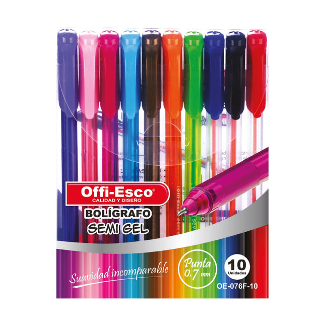Bolígrafo semi gel 0.7 m