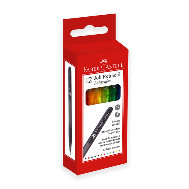 Caja de Lapicero Job Retráctil Faber-Castell x12