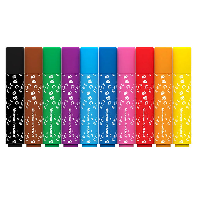 Marcadores Preescolar Jumbo x10 | Colores Infantiles