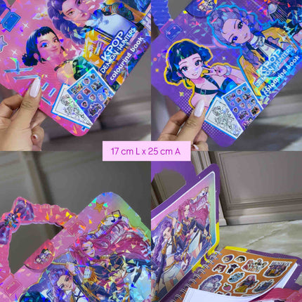 Libro Argollado Tipo Bolso K-Pop con Stickers