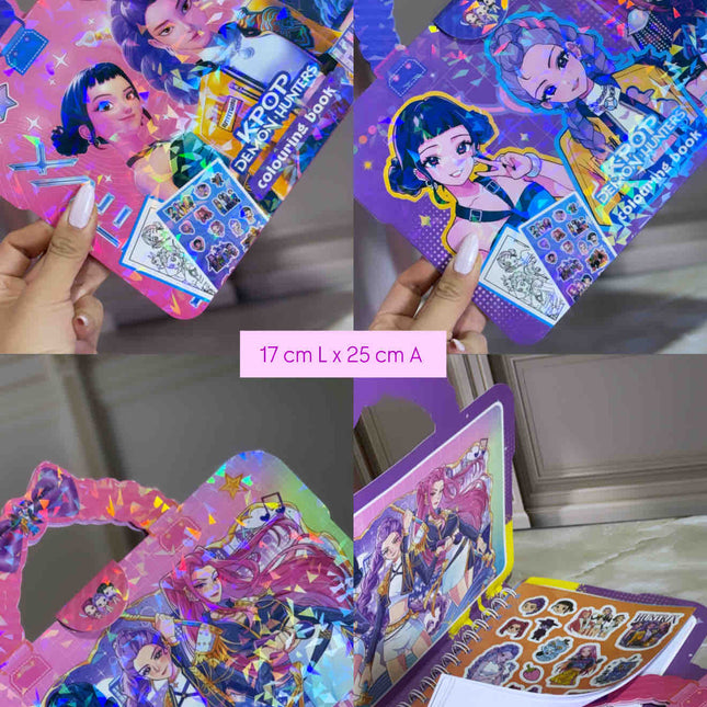 Libro Argollado Tipo Bolso K-Pop con Stickers