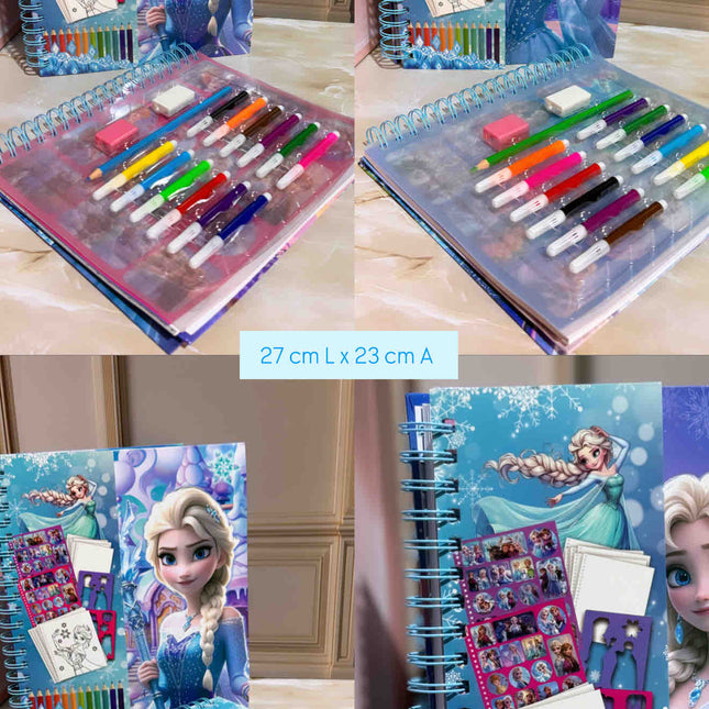 Libro Kit Frozen Argollado | Kit para Colorear Infantil