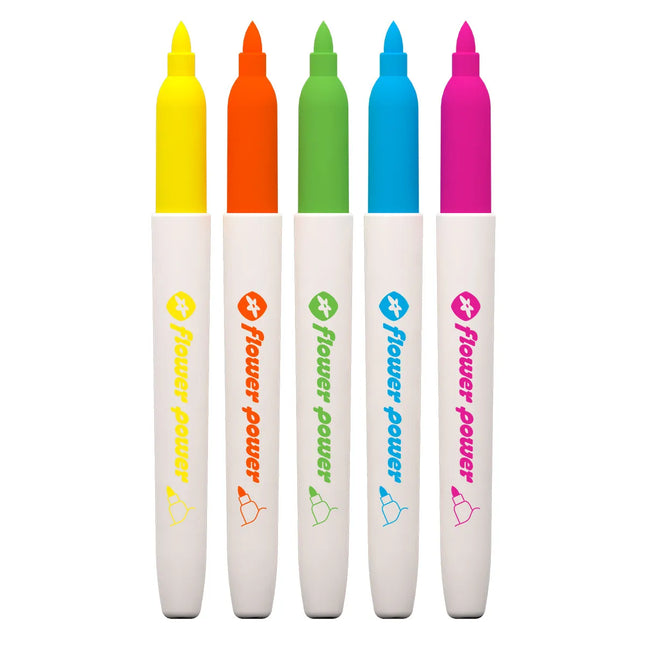 Marcadores Permanente Fluorescentes x5 | Colores Intensos