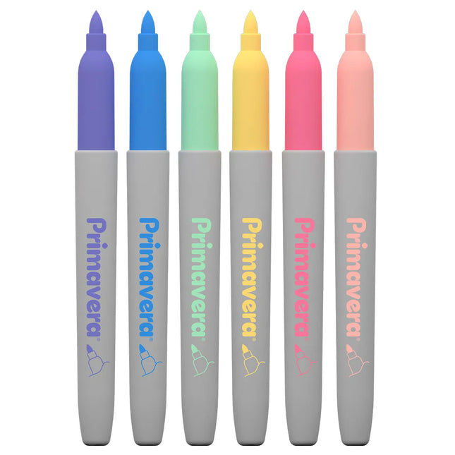 Marcadores Permanente Pastel x6 | Colores Suaves y Duraderos