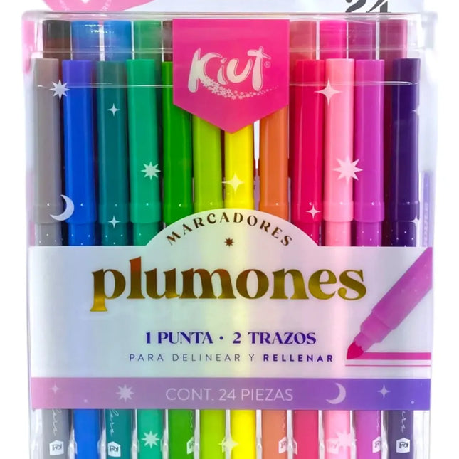 Marcadores Lavables Kiut x24 | Colores Creativos Escolares