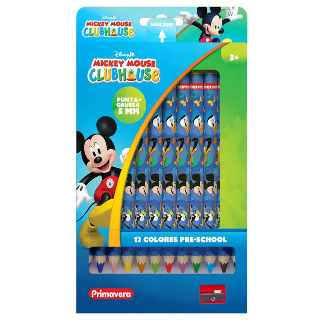 Colores Mickey Mouse Pre-School X12 Jumbo Niño